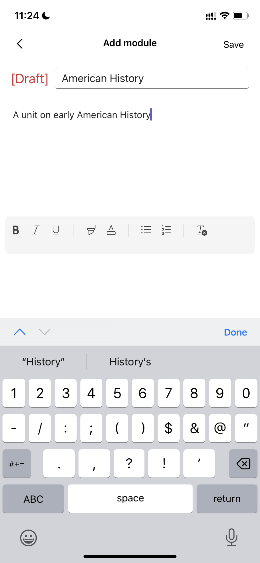 create module