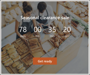Screenshot of Countdown timer webpart