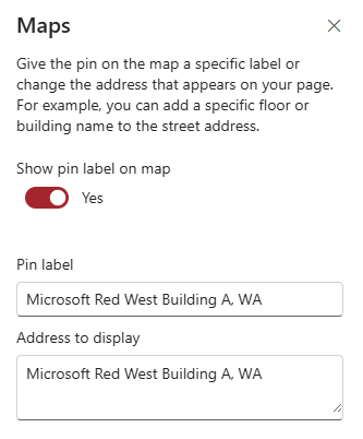Edit Pin Label and Address