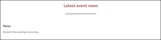 Preview of the News web part.