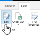 Page tab with Edit button highlighted