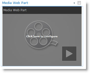 Newly inserted Media Web Part