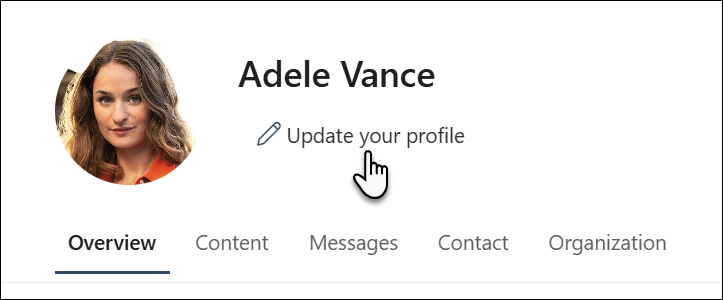 Update profile