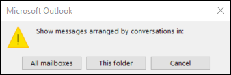 Conversation view for all mailboxes or this folder