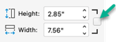On the Layout tab, the Lock Aspect Ratio box is located to the right of the Height and Width boxes.