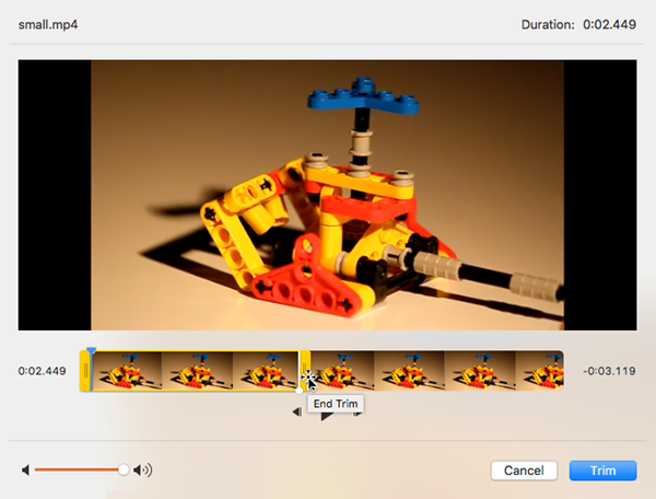 Trim your video