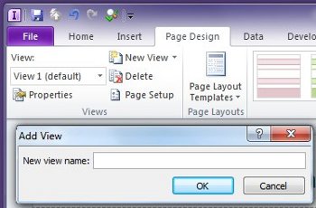 Add View dialog with the New view name box