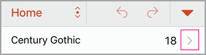 Font controls in PowerPoint for iPhone