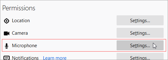 Select Settings.