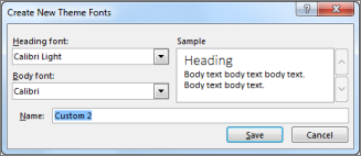 Create new theme fonts