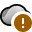 OneDrive cloud icon with brown warning circle for the consumer for Windows 11.