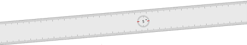 OneNote ruler set to 5 degrees