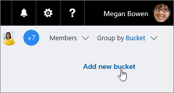 Add a task to a bucket
