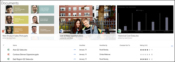 Pin a link, file or folder to the spotlight in a document library