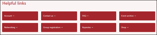 Preview of the Quick links web part.