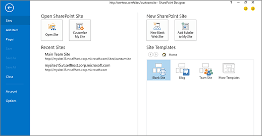 File tab and page