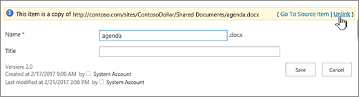 Unlink from properties