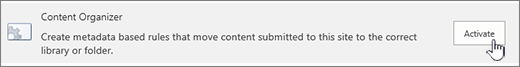 content organzier enable button