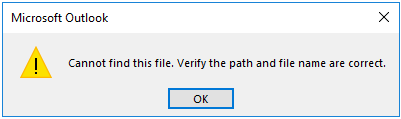 Attachment error