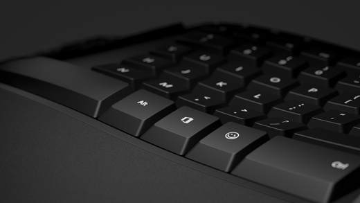 Emoji key and Office key closeup