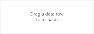 Cursor clicks data row, drags it onto shape