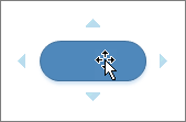 Screenshot showing the AutoConnect is active, hover over a shape to display connection arrows.