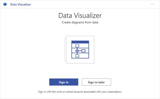 Sign in with your account or sign in later.
