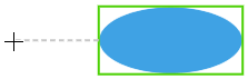 Screenshot showing the Drag outward toward the shape you want to connect to.