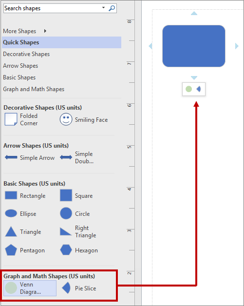 Screenshot showing the mini toolbar using a new stencil by selecting
