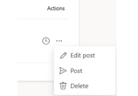 Options to work with scheduled posts before they go live