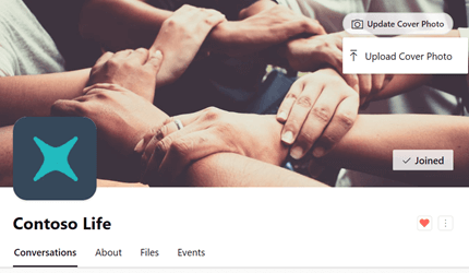 Screenshot that shows community cover image.