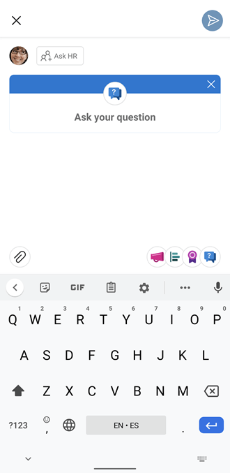 Yammer questions and answers on an Android mobile phone