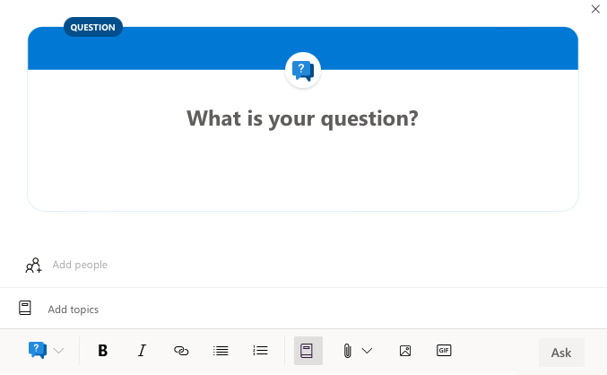 A question in Yammer