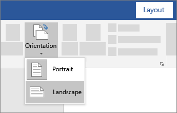 Page orientation