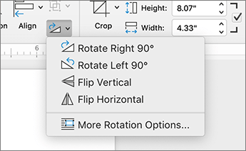 Rotate menu