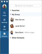 Contacts list